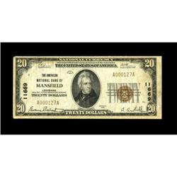 Mansfield, LA - $20 1929 Ty. 1 The American NB