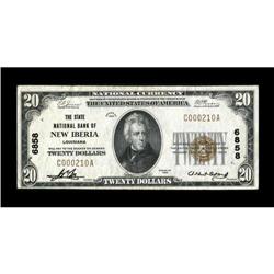New Iberia, LA - $20 1929 Ty. 1 The State NB Ch.