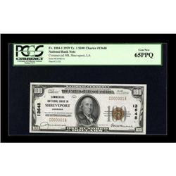 Shreveport, LA - $100 1929 Ty. 1 Commercial NB