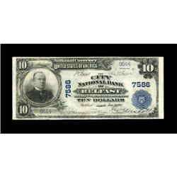 Belfast, ME - $10 1902 Plain Back Fr. 624 The