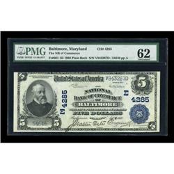 Baltimore, MD - $5 1902 Plain Back Fr. 601 The