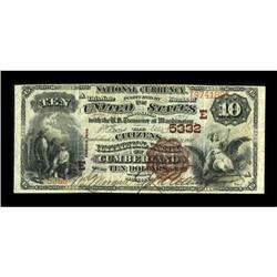 Cumberland, MD - $10 1882 Brown Back Fr. 490 The