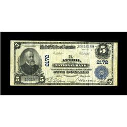 Athol, MA - $5 1902 Plain Back Fr. 605 The Athol