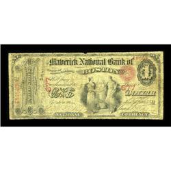Boston, MA - $1 Original Fr. 380 The Maverick NB