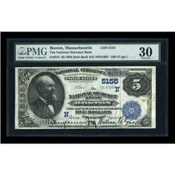 Boston, MA - $5 1882 Date Back Fr. 537 The