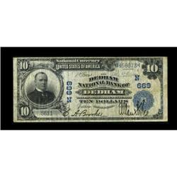 Dedham, MA - $10 1902 Plain Back Fr. 624 The