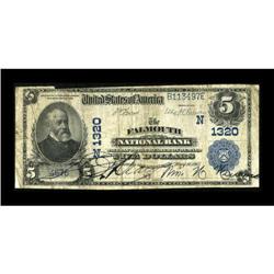 Falmouth, MA - $5 1902 Plain Back Fr. 598 The