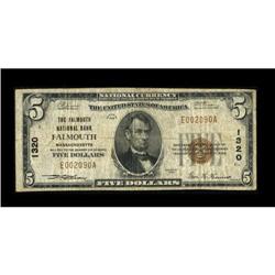 Falmouth, MA - $5 1929 Ty. 1 The Falmouth NB Ch.