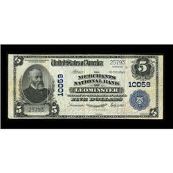 Leominster, MA - $5 1902 Plain Back Fr. 602 The