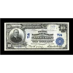 Nantucket, MA - $10 1902 Plain Back Fr. 624 The