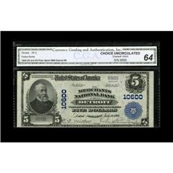 Detroit, MI - $5 1902 Plain Back Fr. 605 The