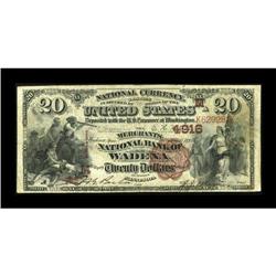 Wadena, MN - $20 1882 Brown Back Fr. 499 The