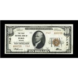 Elko, NV - $10 1929 Ty. 2 The First NB Ch. #