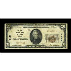 Reno, NV - $20 1929 Ty. 1 The Reno NB Ch. # 8424