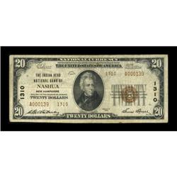 Nashua, NH - $20 1929 Ty. 2 The Indian Head NB