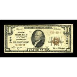 Newport, NH - $10 1929 Ty. 1 The Citizens NB Ch.