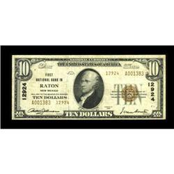 Raton, NM - $10 1929 Ty. 2 First NB Ch. # 12924