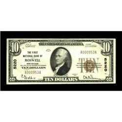 Roswell, NM - $10 1929 Ty. 1 The First NB Ch. #