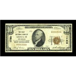 Santa Fe, NM - $10 1929 Ty. 1 The First NB Ch. #