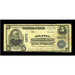 Atlanta, NY - $5 1902 Plain Back Fr. 608 The