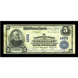 Newport, NY - $5 1902 Plain Back Fr. 598 The NB