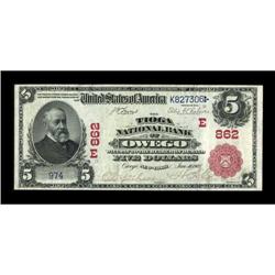 Owego, NY - $5 1902 Red Seal Fr. 587 The Tioga