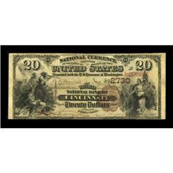 Cincinnati, OH - $20 1882 Brown Back Fr. 493 The