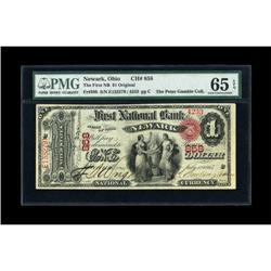 Newark, OH - $1 Original Fr. 380 The First NB