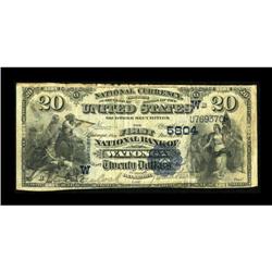 Watonga, OK - $20 1882 Value Back Fr. 583 The