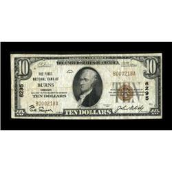 Burns, OR - $10 1929 Ty. 1 The First NB Ch. #