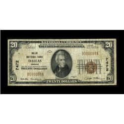 Dallas, OR - $20 1929 Ty. 1 Dallas NB Ch. # 7472