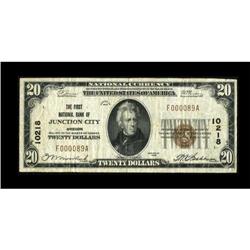 Junction City, OR - $20 1929 Ty. 1 The First NB