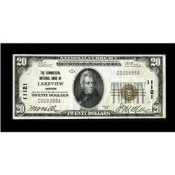 Lakeview, OR - $20 1929 Ty. 1 The Commercial NB
