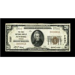 Newberg, OR - $20 1929 Ty. 1 The First NB Ch. #