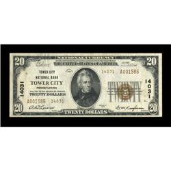 Tower City, PA - $20 1929 Ty. 2 Tower City NB