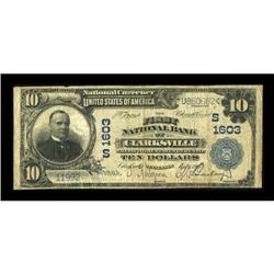Clarksville, TN - $10 1902 Plain Back Fr. 625