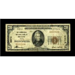 Brady, TX - $20 1929 Ty. 1 The Commercial NB Ch.