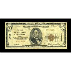 Childress, TX - $5 1929 Ty. 1 The First NB Ch. #