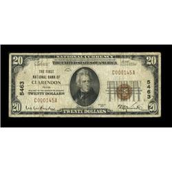 Clarendon, TX - $20 1929 Ty. 1 The First NB Ch.