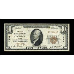 Coolidge, TX - $10 1929 Ty. 1 The First NB Ch. #