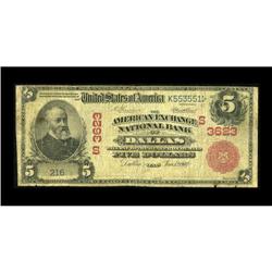 Dallas, TX - $5 1902 Red Seal Fr. 589 The