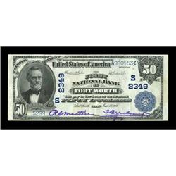 Fort Worth, TX - $50 1902 Plain Back Fr. 682 The