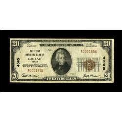 Goliad, TX - $20 1929 Ty. 1 The First NB Ch. #