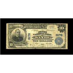 Santo, TX - $10 1902 Plain Back Fr. 625 The