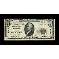 Terrell, TX - $10 1929 Ty. 1 The First NB Ch. #