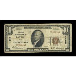 Layton, UT - $10 1929 Ty. 1 The First NB Ch. #