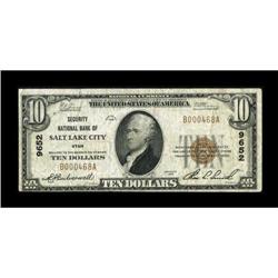 Salt Lake City, UT - $10 1929 Ty. 1 Security NB