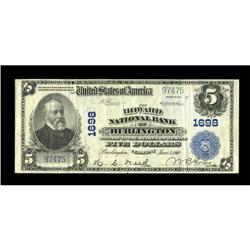 Burlington, VT - $5 1902 Plain Back Fr. 601 The