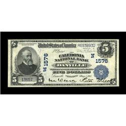 Danville, VT - $5 1902 Plain Back Fr. 598 The