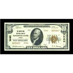 Manchester Center, VT - $10 1929 Ty. 2 The